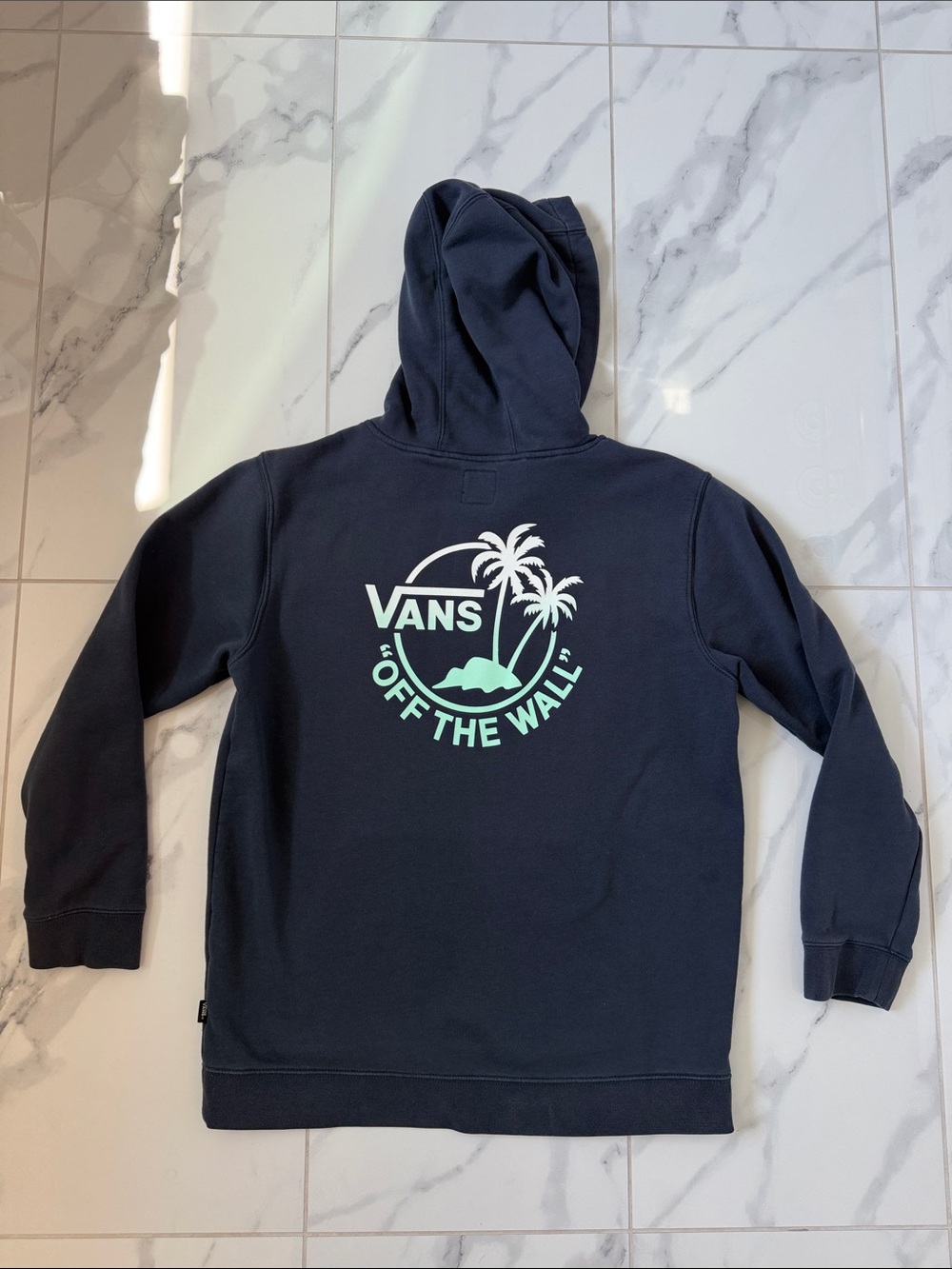 Vans “ OFF THE WALL” Classic Blue Hoodie Sweatshirt Hoody Unisex Youth XL